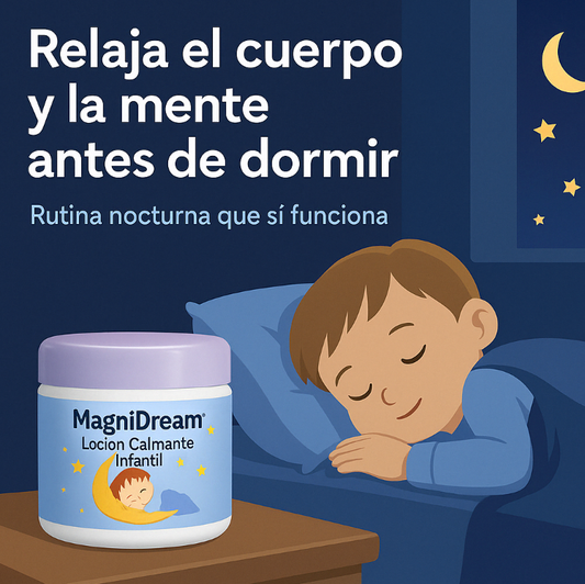 MagniDream™ – Loción Calmante Infantil Nocturna con Magnesio y Lavanda