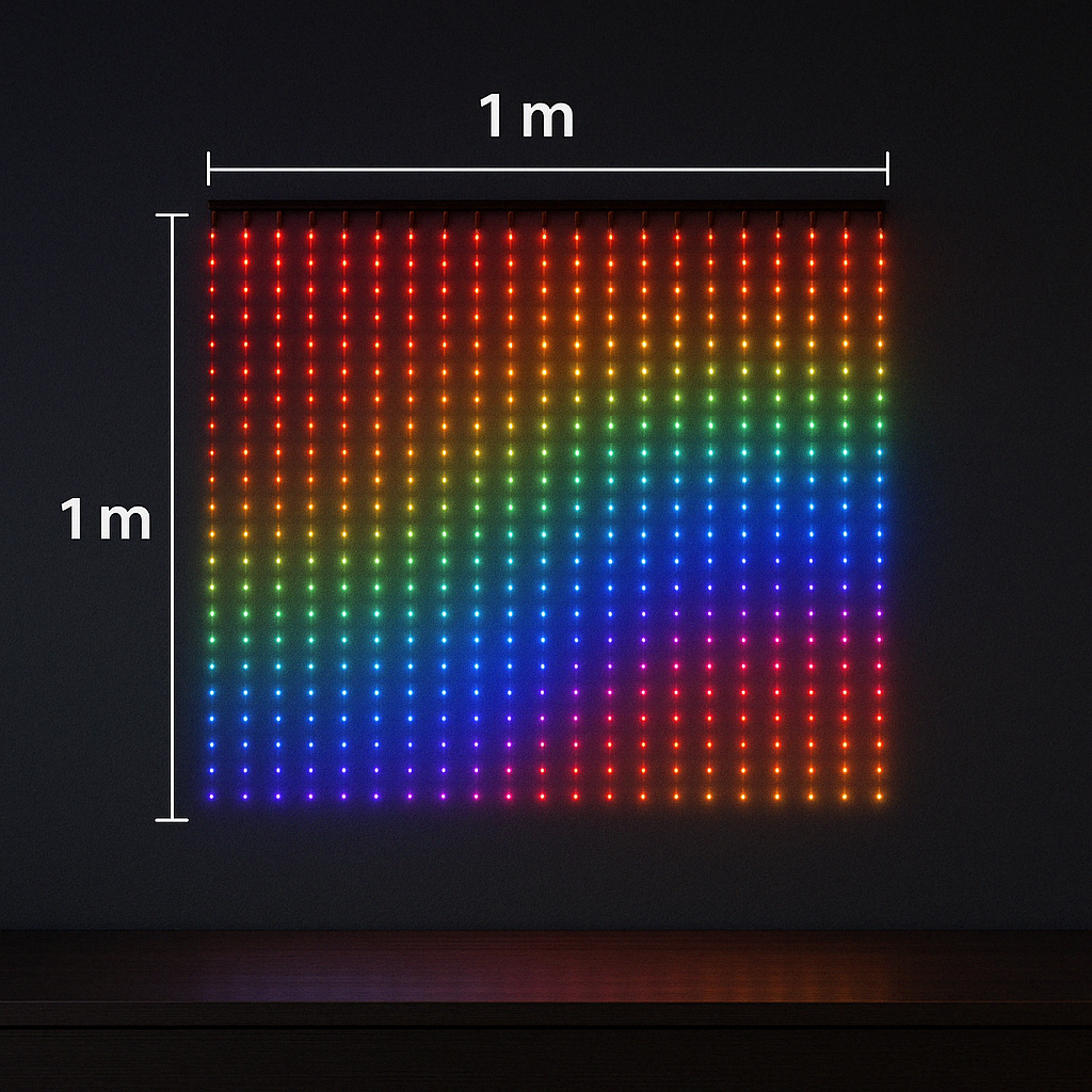 LumiDrop™ – Cortina LED Inteligente con Bluetooth