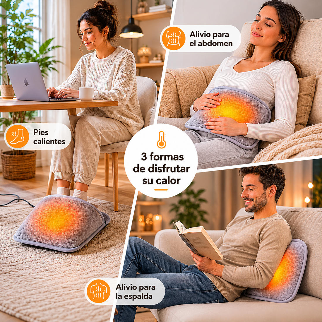Almohadilla térmica WarmFeet para pies fríos en la noche y dormir mejor