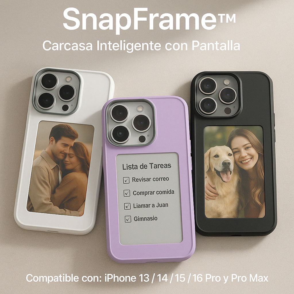 SnapFrame™ – Carcasa Inteligente con Pantalla