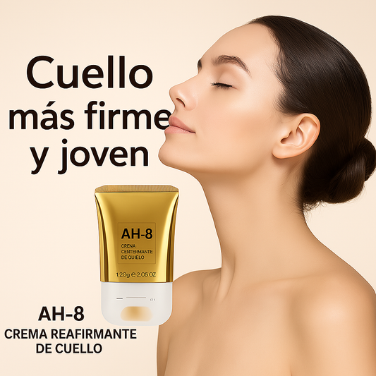 Crema Reafirmante Cuello NeckLift AH-8 con Masajeador 360° | Reduce Líneas y Flacidez