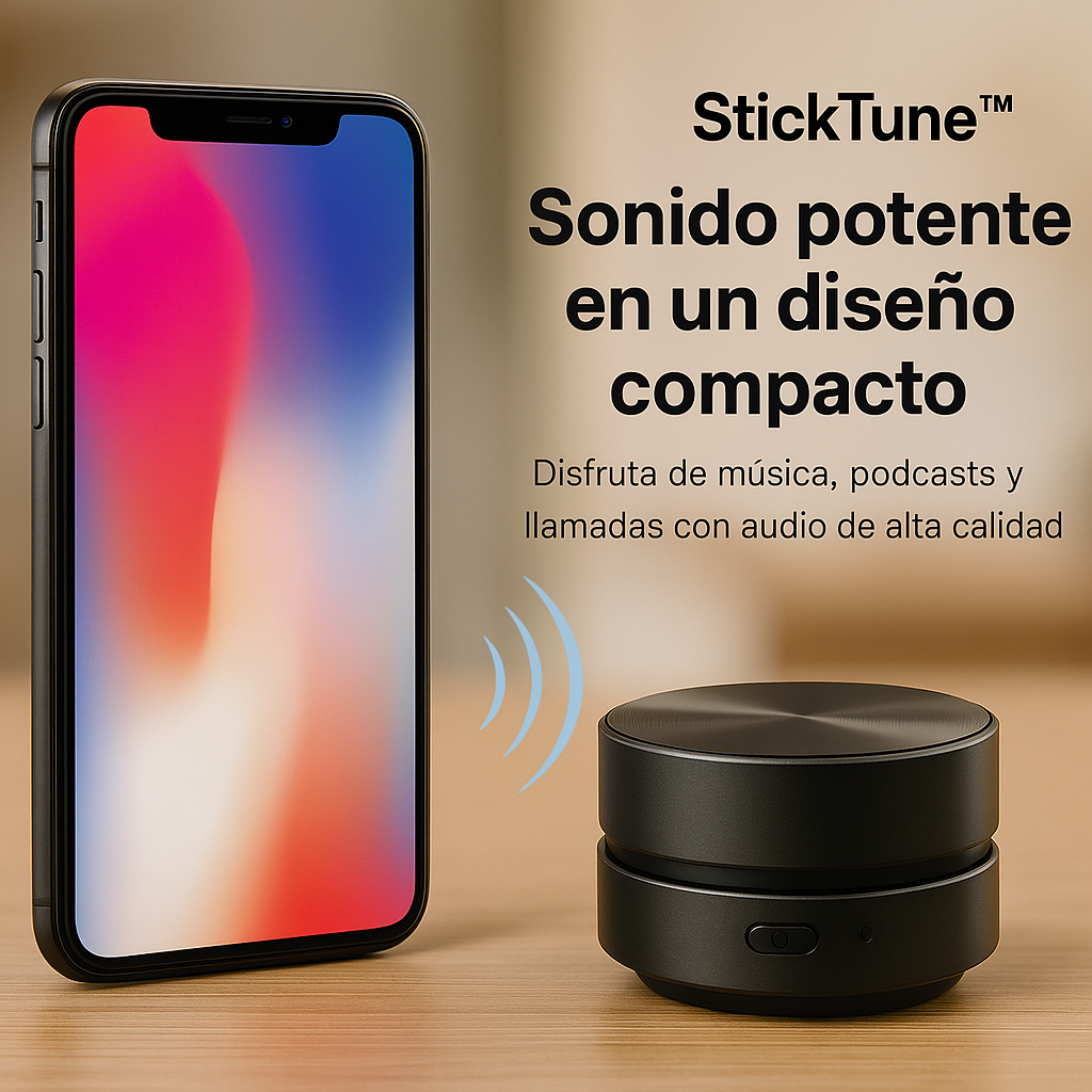 StickTune™ – Parlante Bluetooth adherente a cualquier superficie