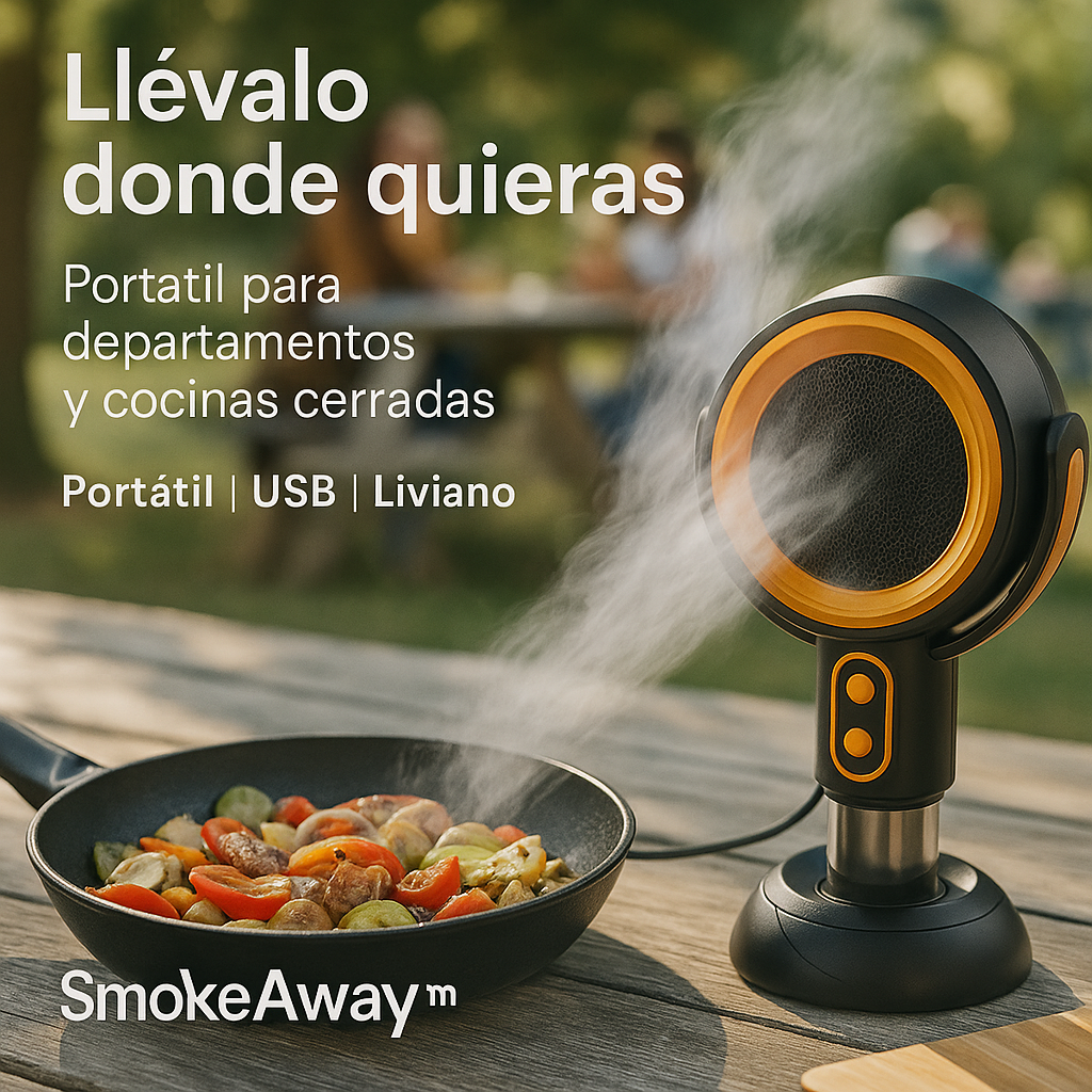 SmokeAway™ | Extractor Portátil para Cocina o Fumadores