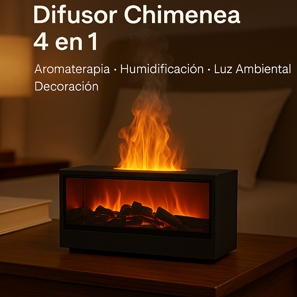 Difusor Chimenea ZenFlame™ 4 en 1 | Aromaterapia, Estilo y Relajación