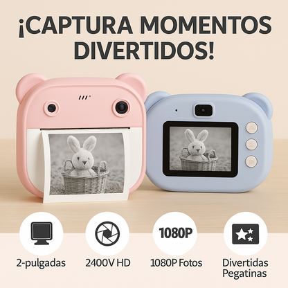 Cámara Instantánea Infantil HappySnap™ | ¡Crea, imprime y sonríe!