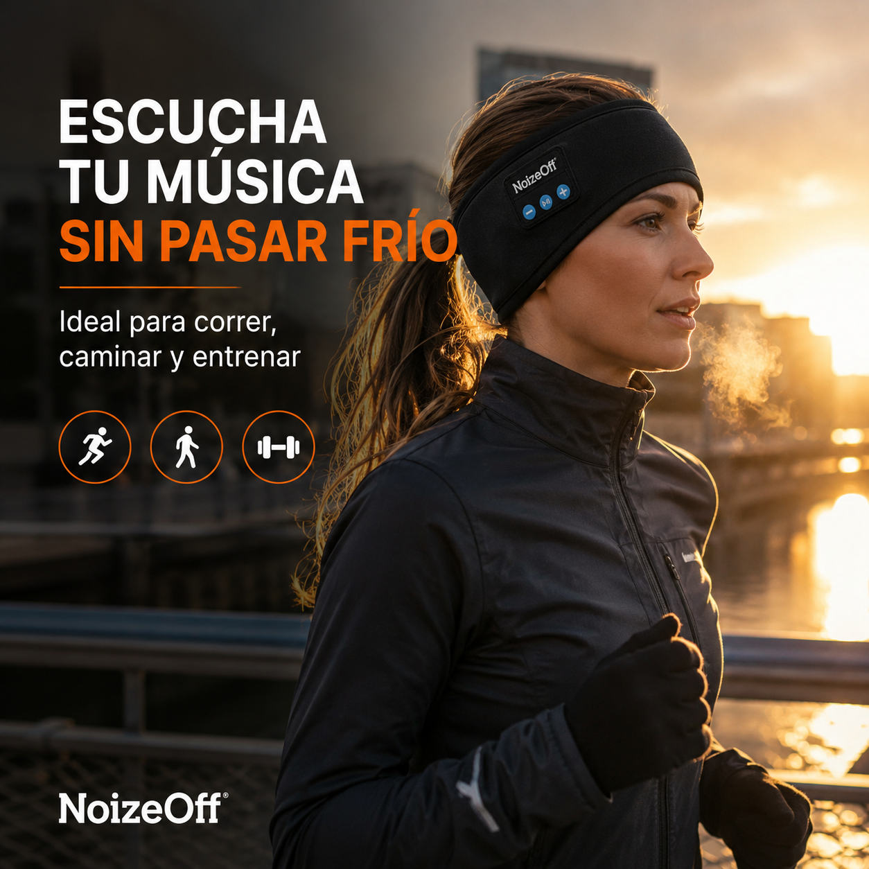 NoizeOff™ – Banda Bluetooth con Cancelación de Ruido