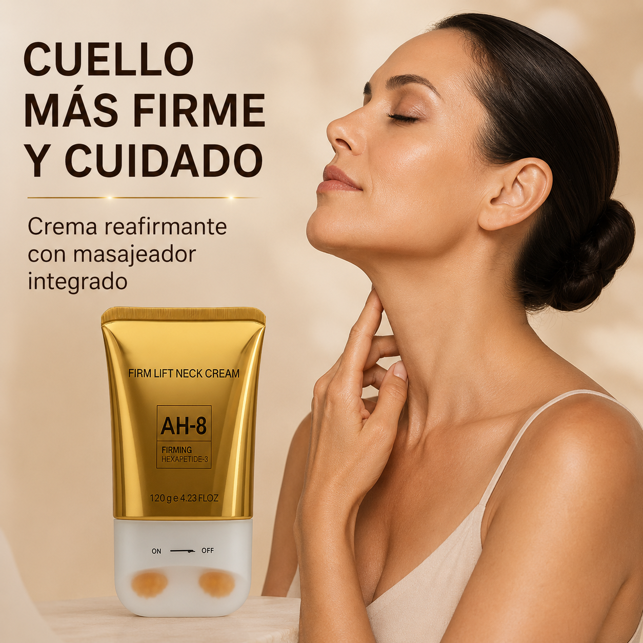 Crema reafirmante de cuello NeckLift con masajeador 360